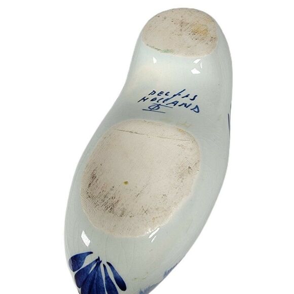 Vintage Delft Holland Porcelain Dutch Clog Shoe 5.5" Ashtray Hand Painted Cigar - Picture 5 of 6
